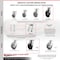 Service Caster 8 Inch Kingpinless Rubber on Steel Wheel Caster Swivel Locks 2 Rigid SCC, 2PK SCC-KP30S820-RSR-BSL-2-R-2 - alternate 4